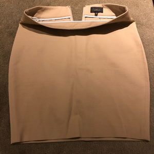 Aritzia Babaton tan mini skirt